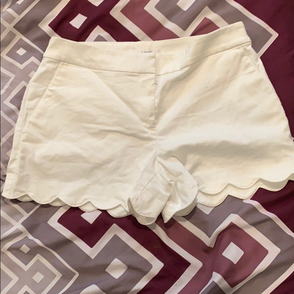 Loft Scalloped Shorts (4 inch seam)